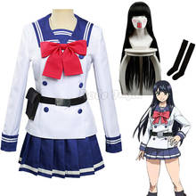 Disfraz de Cosplay de Honjo Yuri para mujer, de gran altura de Anime traje de fiesta, pelucas, uniformes JK, falda superior, trajes de marinero para Halloween, 7 Uds. 2024 - compra barato