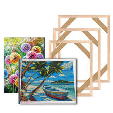 Photo Frame Wooden Wall Frame Wooden Photo Oil Painting Canvas Diamond Painting Frames Wall Art Canvas Diy Poster Drop Shipping 2024 - buy cheap