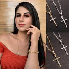 Religious Jesus Christ Cross Pendant Necklace for Women/Men Gold Cubic Zirconia Crucifix Necklaces Womens Christian Jewelry 2024 - buy cheap