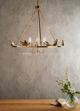 American copper bird wall lamp chandelie room guest restaurant cloakroom aisle luxury post-modern Nordic simple chandelier 2024 - buy cheap