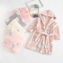 Crianças roupões de banho flanela inverno crianças pijamas robe infantil pijamas camisola para meninos meninas pijamas 8-2 anos roupas de bebê 2024 - compre barato