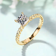 Anillo de oro de 18K 100%, sortija de boda con diamantes de moissanita VVS, 1 quilate, color D, con certificado nacional D06 2024 - compra barato