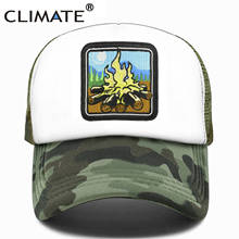 CLIMATE Camper Camping Campfire Trucker Cap Hiking Camouflage Cap for Outdoor  Baseball Cap Summer Camp Cool Mesh Caps Men 2024 - buy cheap