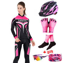 Осенне-весенняя женская одежда с длинным рукавом для езды на велосипеде Mtb Pro Team Джерси костюм для езды на велосипеде дышащее Велосипедное платье женская спортивная одежда 2024 - купить недорого