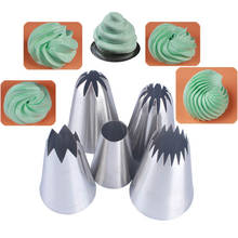 5Pcs Fondant Decor Baking Tools Gadgets Cookies Supplies Russian Icing Piping Pastry Nozzle Stainless Steel kitchen Accessories 2024 - buy cheap