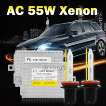 SUKIOTO Super Fast Bright 55W H7 Xenon HID Kit H1 H11 9005 HB3 9006 D2H 9012 5500K Ignition Block Slim Ballast Auto Headlight 2024 - buy cheap