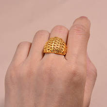 Wando Dubai Ethiopian Gold Color Wedding  Ring for Women Girl African Ethiopian Jewelry Wholesale Middle East Gift 2024 - buy cheap