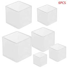 6 unids/set Cubo de silicona vela molde jabón Gypsum arcilla hacer DIY joyería Epoxy 2024 - compra barato