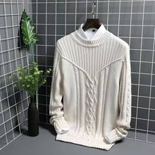 High-quality hand-woven stripes New slim T pullover sweater Solid color knitted men's fashion designer long sleeve luxur 2024 - buy cheap