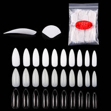 600PCS/Bag Almond Full Nails Natural Nails 10 Sizes False Acrylic Nail Tips For Manicure White/Clear/Nature  Fake Nail Tip 2024 - buy cheap