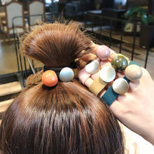 Prendedor colorido de cabelo para mulheres, acessório da moda para cabelo, elástico em borracha, opção para rabo de cavalo 2024 - compre barato