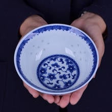 Traditional Bowl Blue and White Porcelain Soup Noodles Bowl Tableware Chinese Porcelain Handmade Bowls With Flowers Pattern 2024 - buy cheap