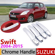 for Suzuki Swift Maruti DZire 2004~2015 Chrome Door Handle Cover Car Accessories Stickers Trim Set 2005 2007 2009 2011 2013 2014 2024 - buy cheap
