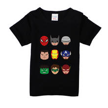 Disney Марвел «Железный человек», «Человек-паук»; Детская футболка; Одежда для мальчиков Super hero хлопок Повседневная одежда 2020 летняя одежда футболка для мальчиков и девочек 2024 - купить недорого