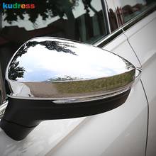 Rearview Mirror Cover Trim For Volkswagen Tiguan 2017 2018 ABS Chrome Rear View Mirrors Frame Trims Car Styling Accessories 2024 - buy cheap