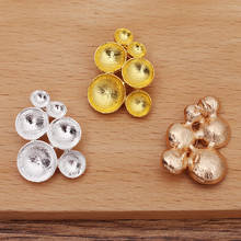 20 Pieces/Lot 18*27mm Flower Shape Bead Cap Settings Pendant Base Handmade DIY Jewelry Making 2024 - buy cheap