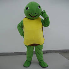 Disfraz de Mascota de tortuga quelónica para adulto, traje de Mascota de personaje de dibujos animados, vestido de fiesta de lujo, color verde vivo 2024 - compra barato