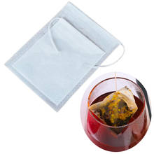 Bolsitas de té desechables con papel de filtro para hierbas, perfumadas, vacías, con sello de cuerda, 100 piezas 2024 - compra barato