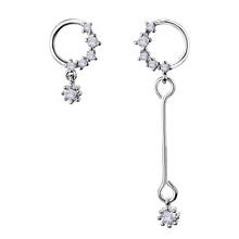 Pendientes de plata de ley 925 con circonita para mujer, joyería con colgante, círculo redondo, geométrico, hueco, regalo exquisito, S-E932 2024 - compra barato