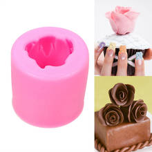 Forma de silicone em forma de flor de rosa 3d para bolo, ferramenta de decoração para bolos, massas, biscoitos, molde de fondant 2024 - compre barato