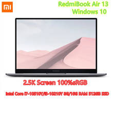 Xiaomi-ordenador portátil RedmiBook Air de 13,3 pulgadas, Notebook con Intel Core i7-10510Y/i5-10210Y, 8G/16G RAM, 512GB SSD, pantalla 2,5 K, 100% sRGB 2024 - compra barato
