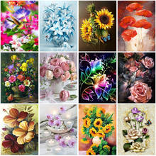 DIY 5D Diamond Painting Potted Flowers Cross Stitch Flower Diamond Embroidery Full Round Square Drill Mosaic Home Decor Art Gift 2024 - buy cheap