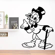 Disney pato donald adesivo de parede diy tio scrooge dos desenhos animados decalque do vinil para o bebê crianças menina menino quarto berçário arte decoração casa mural 2024 - compre barato