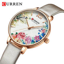 CURREN элегантные женские часы Топ люксовый бренд Кварцевые женские водонепроницаемые наручные часы модные кожаные женские часы в подарок для жены 2019 2024 - купить недорого