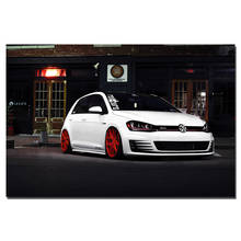 Golfe gti carro papel de parede arte posters e cópias quadros quadros da lona para sala estar decoração 2024 - compre barato