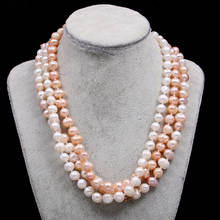 High quality natural freshwater pearl women necklace length 45cm bead charm necklace elegant jewelry gift for women 2024 - buy cheap