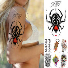 1PCS Waterproof Temporary Tattoo Sticker Red Heart Spider Flash Tattoos Sanskrit Tiger Flower Body Art Arm Fake Tatoo Women Men 2024 - buy cheap