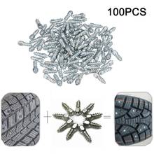 100 pces 12 mm parafusos de pneu de carboneto neve picos antiderrapante anti-gelo para carro/suv/atv/utv com ferramenta de instalação 2024 - compre barato