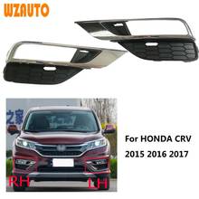 Cubierta de la lámpara antiniebla del parachoques delantero izquierdo para HONDA CRV 2015 2016 2017, cubierta de ceja de la luz antiniebla delantera cromada, embellecedor, versión del Reino Unido 2024 - compra barato