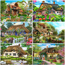 EverShine-Pintura de diamante cuadrado completo, bordado de diamantes de jardín, paisaje 5D, mosaico de Casa artesanal, imagen de diamantes de imitación, artesanía 2024 - compra barato