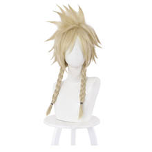 FF7 Final Cosplay Fantasy VII Cloud Strife Cosplay Wig Two Braids Hair Short Golden Braided Synthetic Hair+Free Cap 2024 - buy cheap