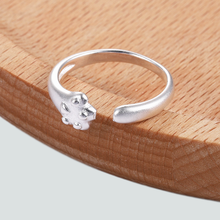 YIZIZAI милые серебряные кольца в виде кота и лап для женщин Регулируемые кольца ювелирные изделия подарки 2024 - купить недорого