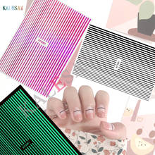 Fluorescent Sticker Curve Stripe Lines Manicure Nail Stickers Adhesive Striping Tap Ornaments Nail Art Tool Manicure Accessories 2024 - buy cheap