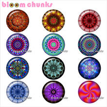 Mandala flor redonda foto cabochon de vidro demo plana de volta fazendo descobertas 12mm/18mm/20mm/25mm b3433 2024 - compre barato