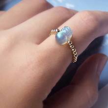 Natural Moonstone Rings14K Gold Filled Knuckle Rings Boho Gold Jewelry Mujer Bague Femme Handmade Minimalism Jewelry Women Rings 2024 - buy cheap