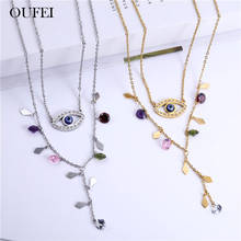 OUFEI Eye Necklace Earrings Set Stainless Steel Jewelry Sets Fashion Jewelry Woman Accessories Gifts For Women Free Shipping 2024 - buy cheap