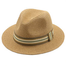 Простая Панама шляпа летние солнечные шляпы девушки для женщин мужчин пляжная соломенная шляпа для мужчин УФ защитная шапка 2024 - купить недорого