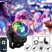 Lámpara LED RGB con efecto de bola mágica de cristal para iluminación de escenario, Bombilla de 3W para fiesta, discoteca, espectáculo de luces de DJ, enchufe USB para EE. UU./UE/AU/UK 2024 - compra barato