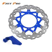 Rotor e suporte de disco de freio para motocicleta, rotor de freio dianteiro flutuante de 320mm para yamaha yz250f yz 250f 2015-2016 yz450f yz 450f 08-15 2024 - compre barato