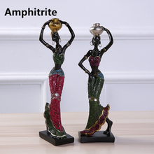 Estatua africana de mujer, accesorios de decoración de resina, Escultura Moderna para el hogar y boda, adornos de resina para jardín 2024 - compra barato