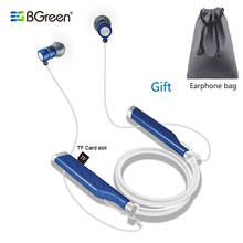 Bgreen esportes bluetooth fones de ouvido estéreo sem fio dobrável execução embutido mp3 fone de ouvido apoio sd tf cartão ímã atração 2024 - compre barato