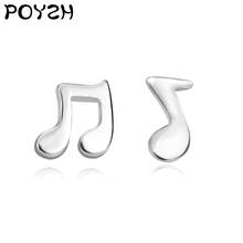 Simple Fashion silvery Ear nail Earrings music notation Ear Studs Office Girls and Women Streamlining Brincos jewelry gifts 2024 - buy cheap