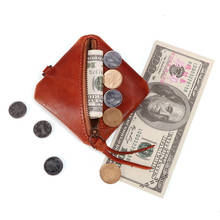 Fashion Genuine Leather Women Wallet Mini Coin Purse Zipper Coin Wallet Leather Female Purse Small Money Bag Ladies Soy Luna 2024 - buy cheap