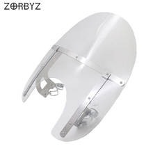 ZORBYZ Motorcycle Deflector Clear Windshield Windscreen Screen For Harley Honda Victory Custom 2024 - buy cheap