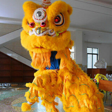 Lion Dance Mascot Costume Wool Southern Lion Chinese Folk Art for Two Adults US Mascot Costume  Mascots 2024 - buy cheap