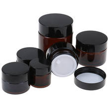 10g/15g/20g/30g/50g Lip Balm Sample Container Jar Pot Glass Amber Brown Cosmetic Face Cream Bottles Makeup Store Vials 2024 - buy cheap